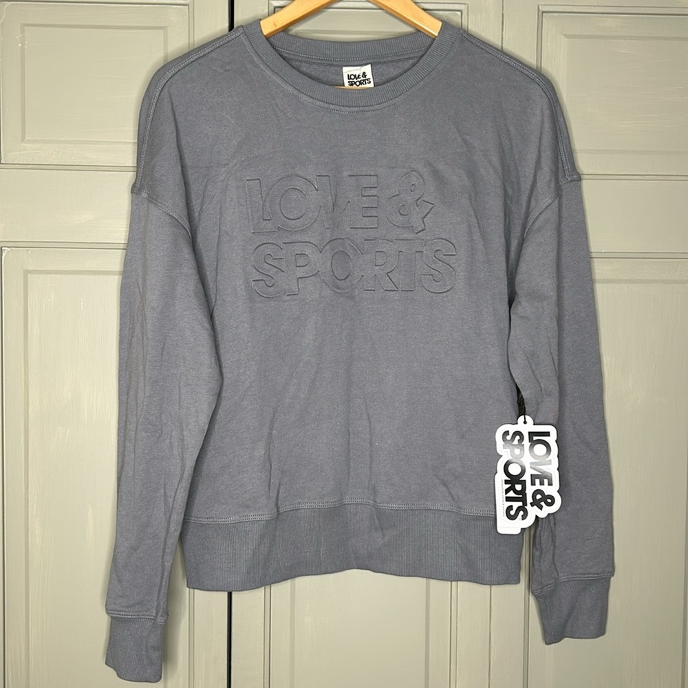 LOVE & SPORTS small (4-6) gray pullover